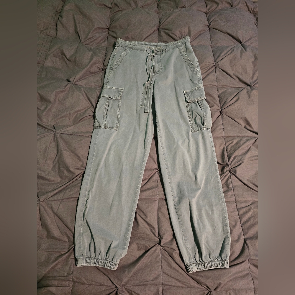 American Eagle Outfitters Gray/Green Cargo Pants